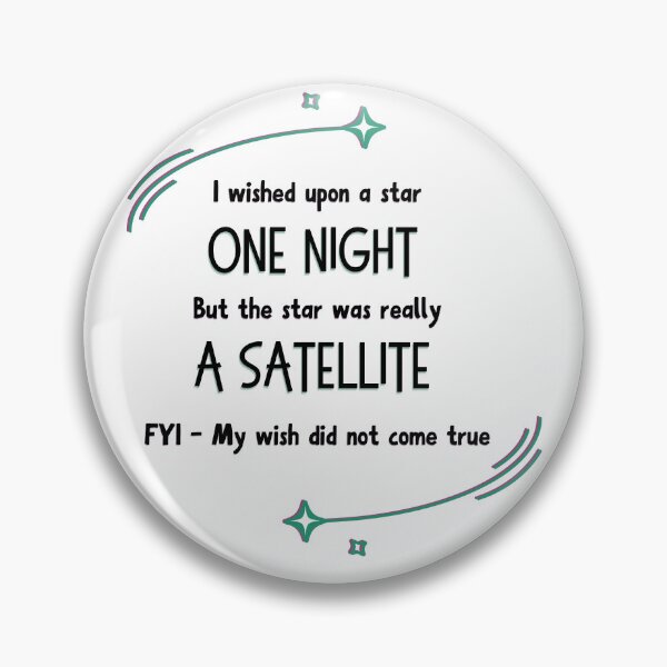 Item preview, Funny I Wished Upon A Star But It Was A Satellite Retro Glitch Design designed and sold by SunandShade.