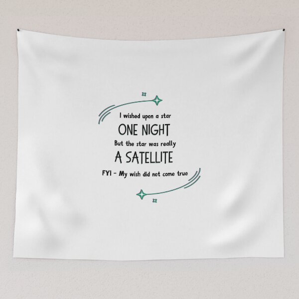 Item preview, Funny I Wished Upon A Star But It Was A Satellite Retro Glitch Design designed and sold by SunandShade.