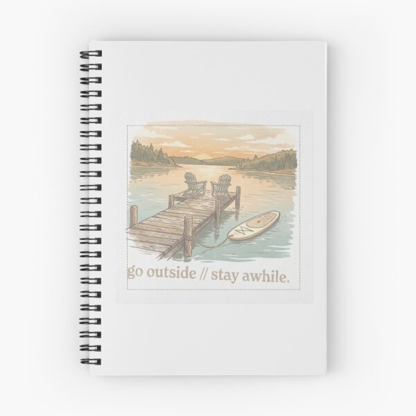 Item preview, Go Outside Stay Awhile Lake Dock Shirt | Vintage Outdoor Nature Graphic designed and sold by DmaarGroup.