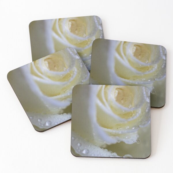 Item preview, White Rose Macro with Morning Dew Drops designed and sold by MariaAteva.