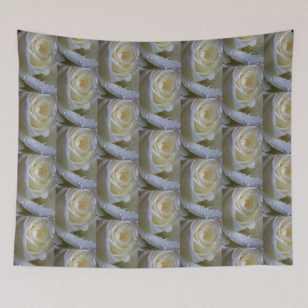 Item preview, White Rose Macro with Morning Dew Drops designed and sold by MariaAteva.
