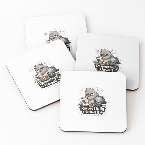 Item preview, Respectfully Unwell Funny Pigeon designed and sold by trippinimages.