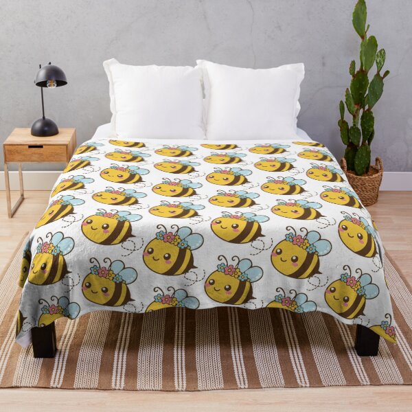 Item preview, Kawaii Bumble Bee Whith Flower designed and sold by BetweenForms.