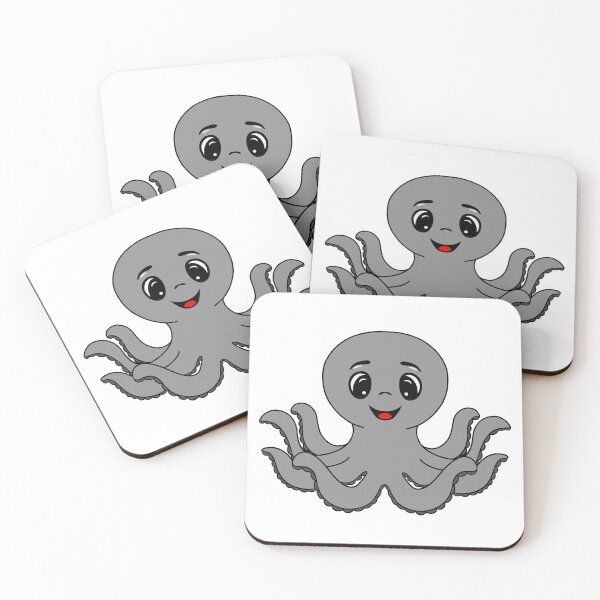 Item preview, Cute Happy Cartoon Octopus designed and sold by Sartoris Art.