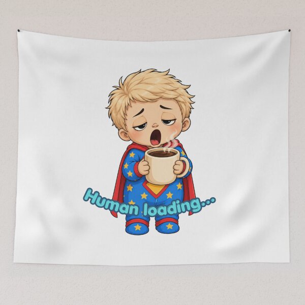 Item preview, Human Loading Funny Coffee T-Shirt designed and sold by Leogasup.
