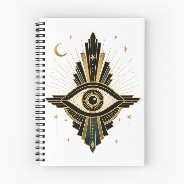 Item preview, Art Deco Third Eye | Celestial Vision Vintage Geometric Design designed and sold by Rewind Society.