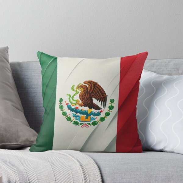 Item preview, Mexico Flag – Green White Red Eagle Emblem designed and sold by Lellenatavarez.