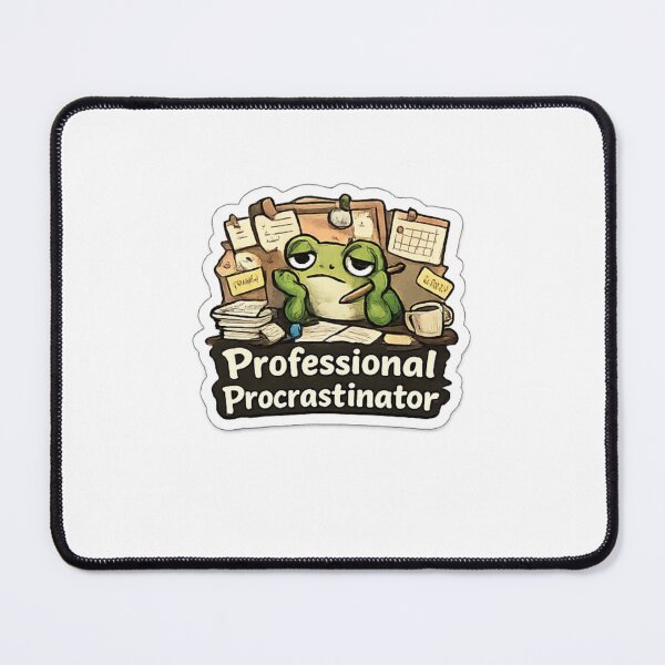Item preview, Professional Procrastinator Funny Frog  designed and sold by trippinimages.