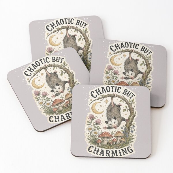 Item preview, Chaotic But Charming Opossum Mushroom Cottagecore designed and sold by oldpussboss.
