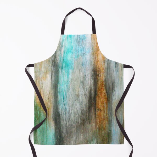 Item preview, Aqua, Orange, And White Abstract Streaks Painting designed and sold by DEC02.