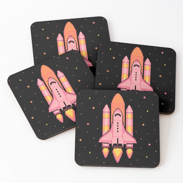 Item preview, Pink Pixel Space Shuttle designed and sold by ClubVacay.