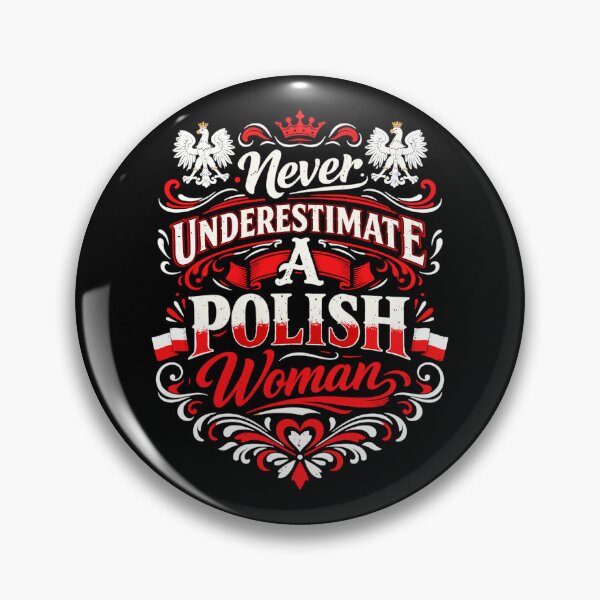 Item preview, Never Underestimate A Polish Woman – White Red designed and sold by Pineapple-Tree.