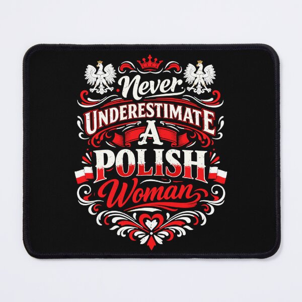 Item preview, Never Underestimate A Polish Woman – White Red designed and sold by Pineapple-Tree.