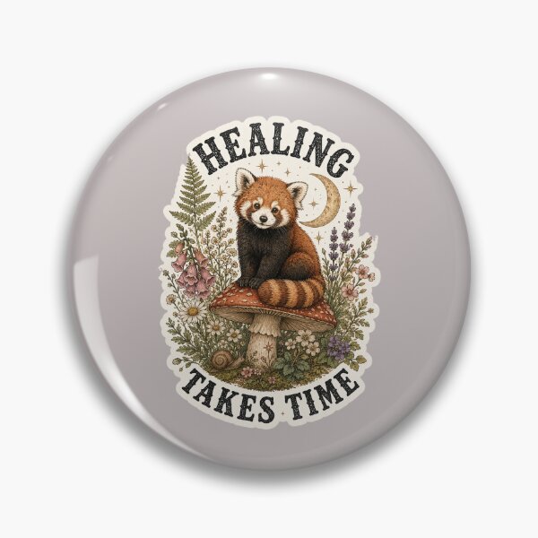 Item preview, Healing Takes Time Red Panda Mushroom Cottagecore designed and sold by oldpussboss.