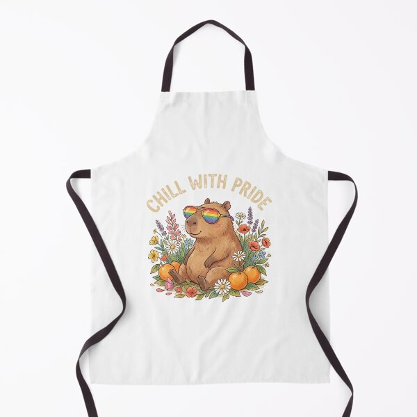 Item preview, Capybara Chill With Pride Rainbow Sunglasses Floral designed and sold by longngusuc.