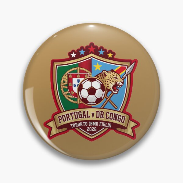 Item preview, Portugal vs DR Congo Soccer Crest Toronto 2026 designed and sold by Pride Emblem Prints.