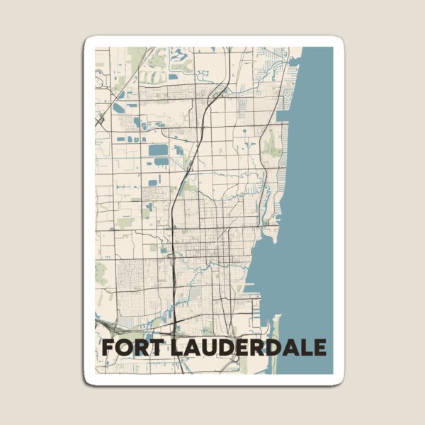 Item preview, Fort Lauderdale Map designed and sold by MapsNerd.