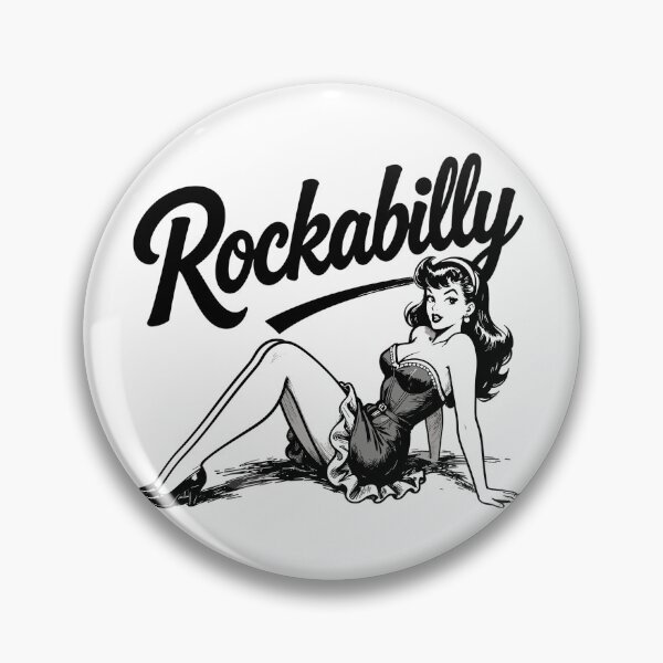 Item preview, Rockabilly Woman Pin Up Black and White Design designed and sold by Pineapple-Tree.