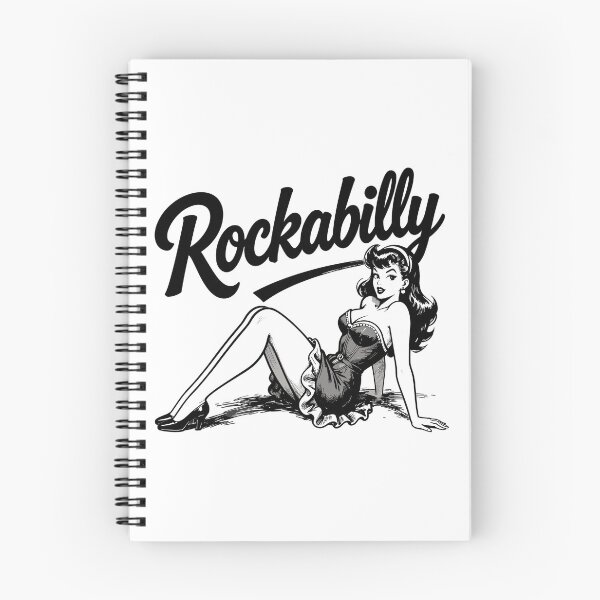 Item preview, Rockabilly Woman Pin Up Black and White Design designed and sold by Pineapple-Tree.