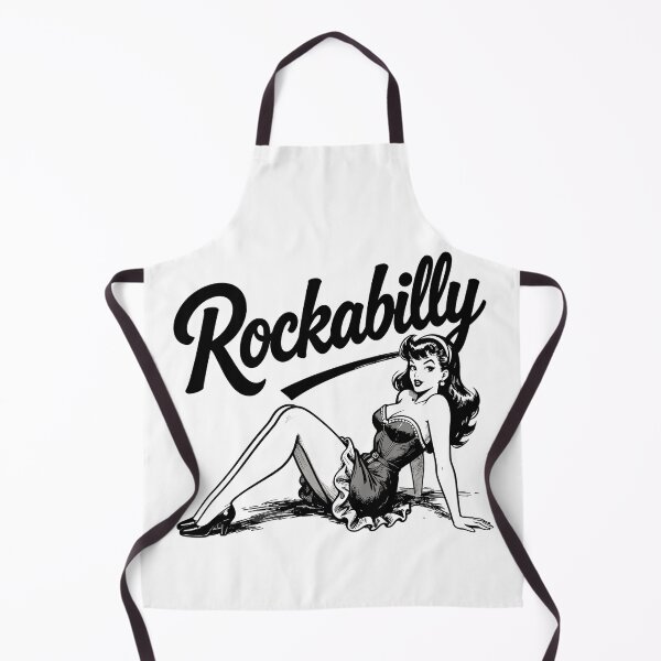 Item preview, Rockabilly Woman Pin Up Black and White Design designed and sold by Pineapple-Tree.