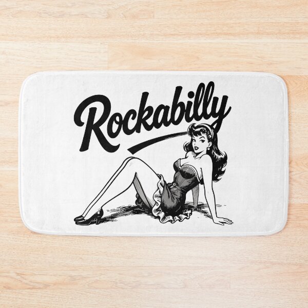 Item preview, Rockabilly Woman Pin Up Black and White Design designed and sold by Pineapple-Tree.