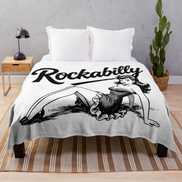 Item preview, Rockabilly Woman Pin Up Black and White Design designed and sold by Pineapple-Tree.