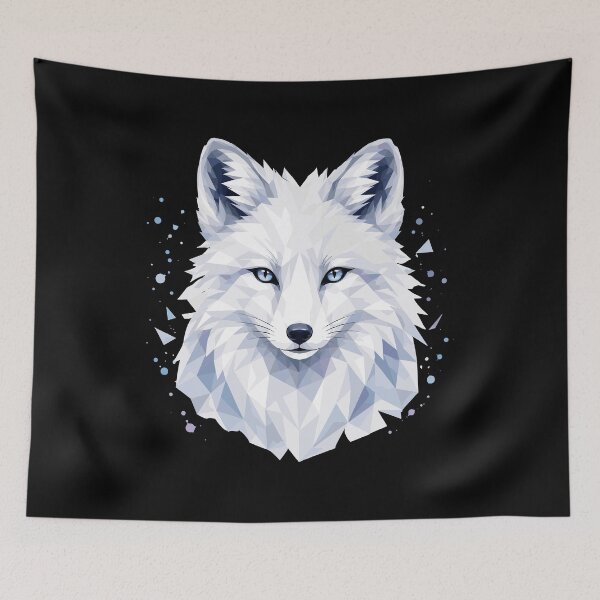 Item preview, Arctic Fox Polygon Art | Low Poly Polar Fox | Northern wildlife design designed and sold by OverNickles194.