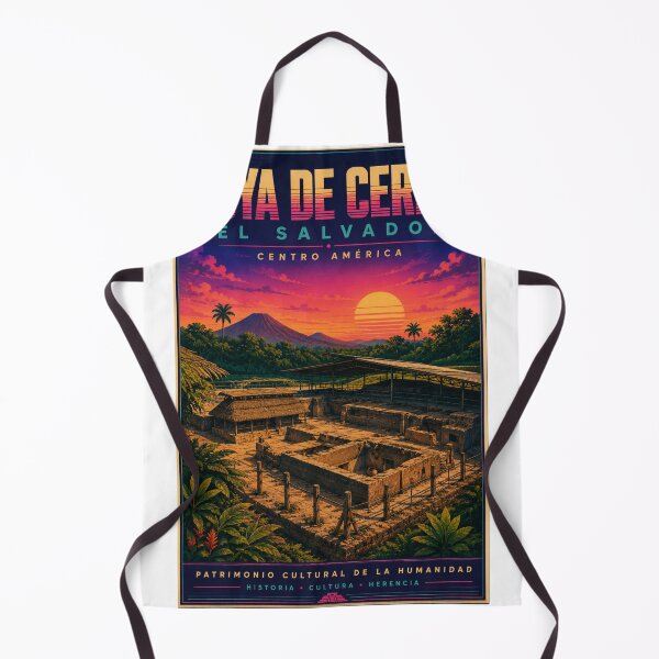 Item preview, Joya de Cerén El Salvador Retro Travel Poster – UNESCO World Heritage Site designed and sold by ElartedeNoel.