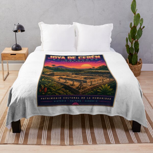 Item preview, Joya de Cerén El Salvador Retro Travel Poster – UNESCO World Heritage Site designed and sold by ElartedeNoel.