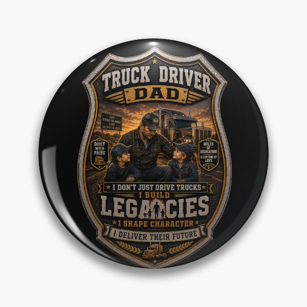 Item preview, SuperDad - Truck Driver Dad Badge designed and sold by MetusArt.