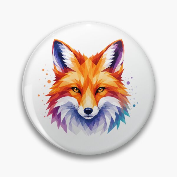 Item preview, Colorful Polygon Fox Art | Low poly wildlife design designed and sold by OverNickles194.