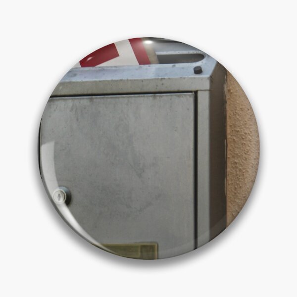 Item preview, Metal Mailbox With Inserted Mail And Red Advertising Flyer On Peach Stucco Wall designed and sold by Nmallia.