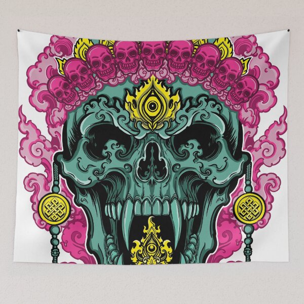 Item preview, Tibetan skull designed and sold by TidalTattoo.
