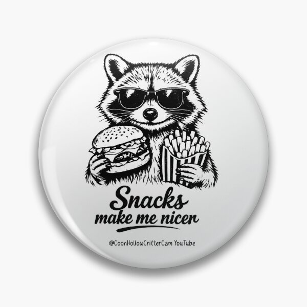 Item preview, Snacks Make Me Nicer Raccoon designed and sold by Elizabeth K. King.