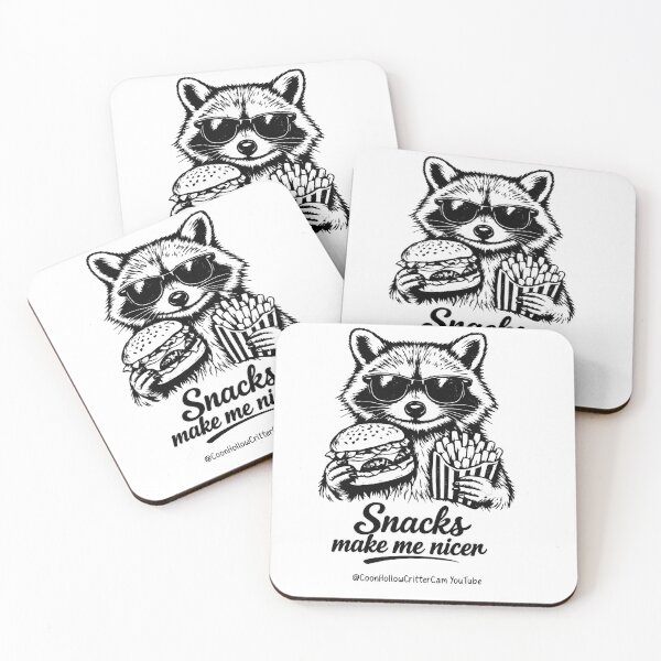Item preview, Snacks Make Me Nicer Raccoon designed and sold by Elizabeth K. King.