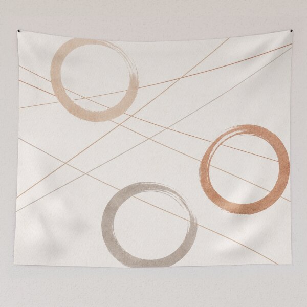 Item preview, Minimalist Japandi Zen Circles Bath Mat Set designed and sold by OnePercent992.