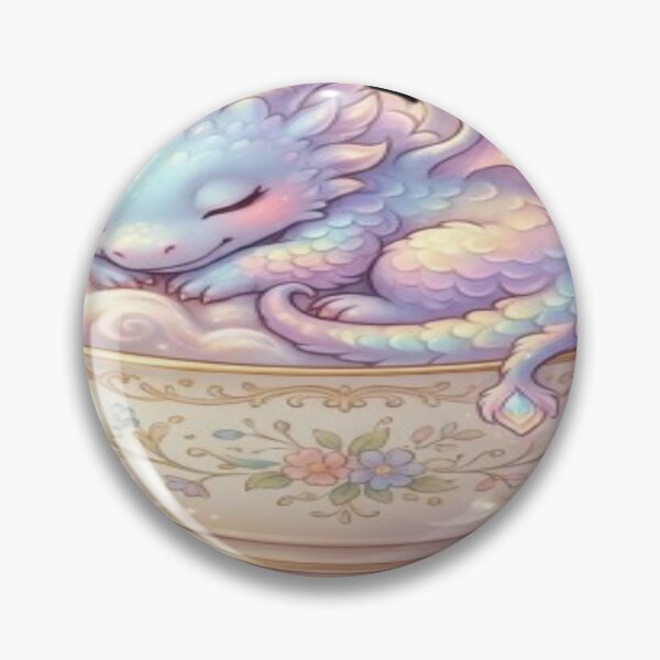 Item preview, Baby Dragon Sleeping Inside Vintage Teacup designed and sold by DailySparks.