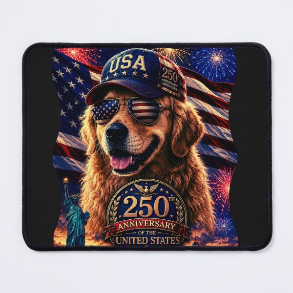 Item preview, Golden Retriever USA 250th Anniversary | Patriotic Dog Celebrating America 1776–2026 designed and sold by WhatASunShine.