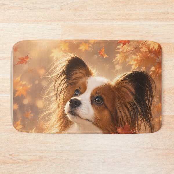 Item preview, Autumn Glow Papillon Dog Art  designed and sold by ManJiangHong.