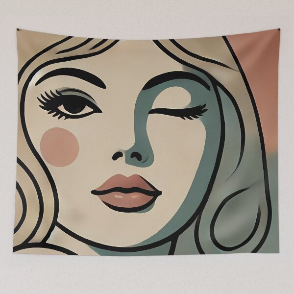 Item preview, Mid Century Modern Art The Wink designed and sold by Lee Hiller Designs.
