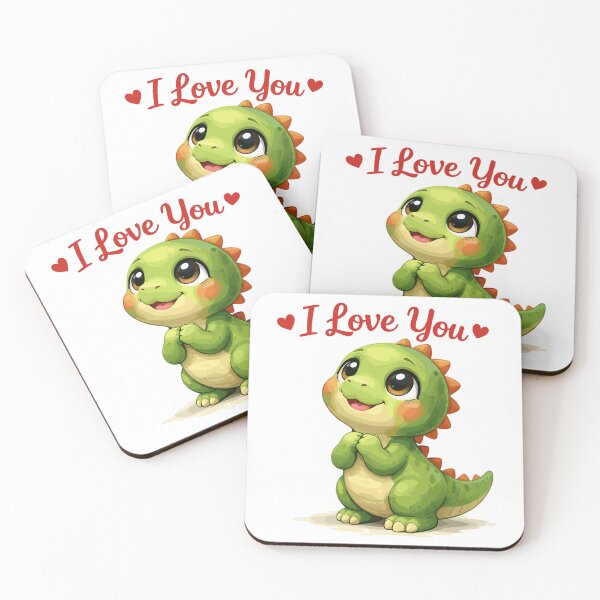 Item preview, Cute dinosaur looks at mom: I Love You Design designed and sold by Pineapple-Tree.