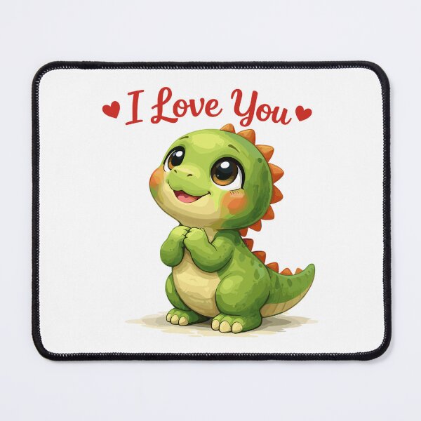 Item preview, Cute dinosaur looks at mom: I Love You Design designed and sold by Pineapple-Tree.