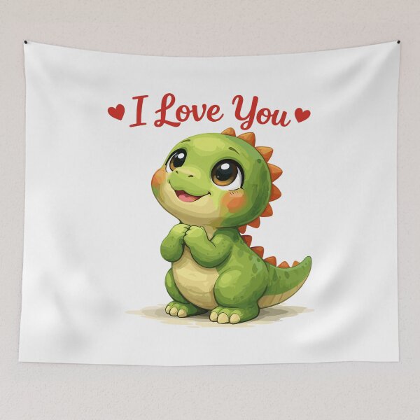 Item preview, Cute dinosaur looks at mom: I Love You Design designed and sold by Pineapple-Tree.