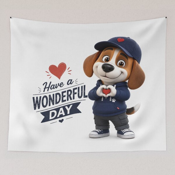 Item preview, Have a Wonderful Day Beagle Buddy designed and sold by BlissBlvdShop.