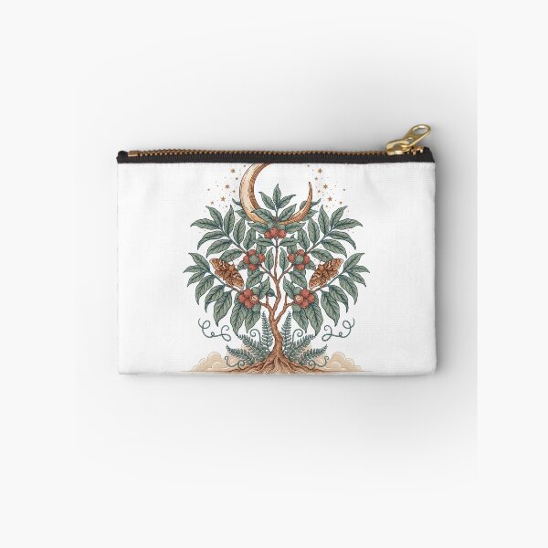 Item preview, Mystical Coffee Plant Under Moonlight | Botanical Coffee Tree Witchcore Illustration designed and sold by ArcticFoxStudio.