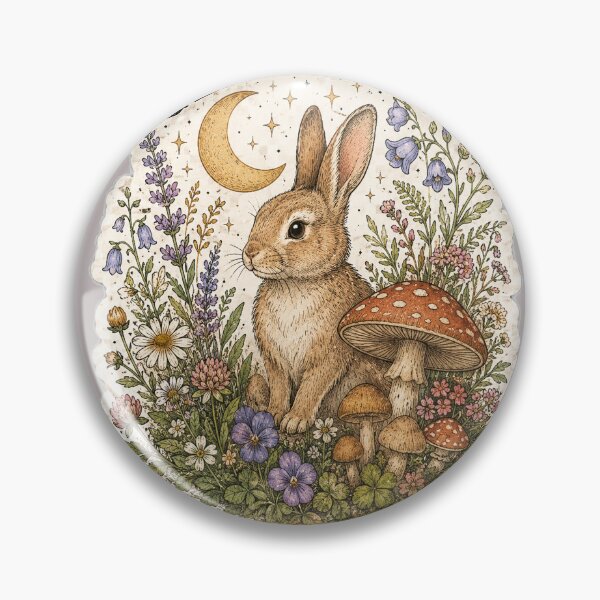 Item preview, Gentle But Resilient Rabbit Mushroom Cottagecore designed and sold by oldpussboss.