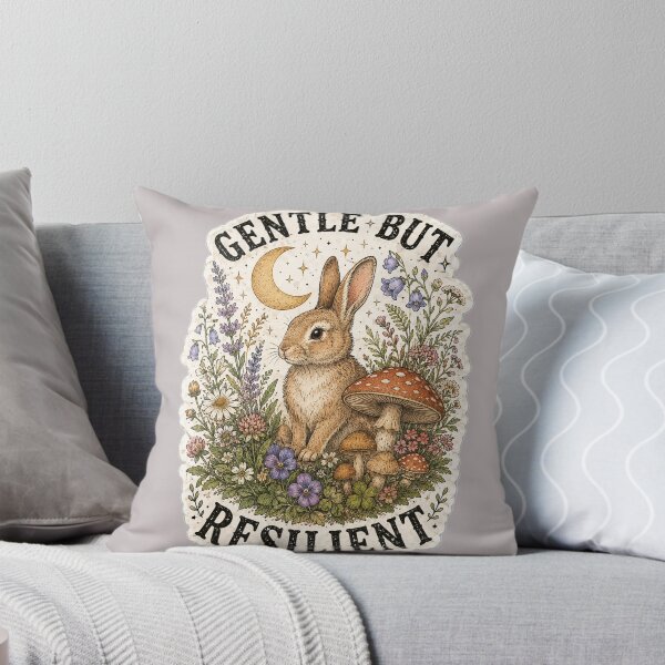 Item preview, Gentle But Resilient Rabbit Mushroom Cottagecore designed and sold by oldpussboss.