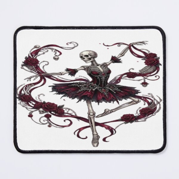 Item preview, Gothic Skeleton Ballerina Dancing with Red Roses designed and sold by DailySparks.