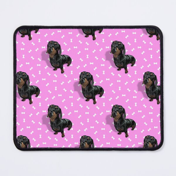 Item preview, Darling Dachshund with Pink & Treats background designed and sold by PCaleDesigns.