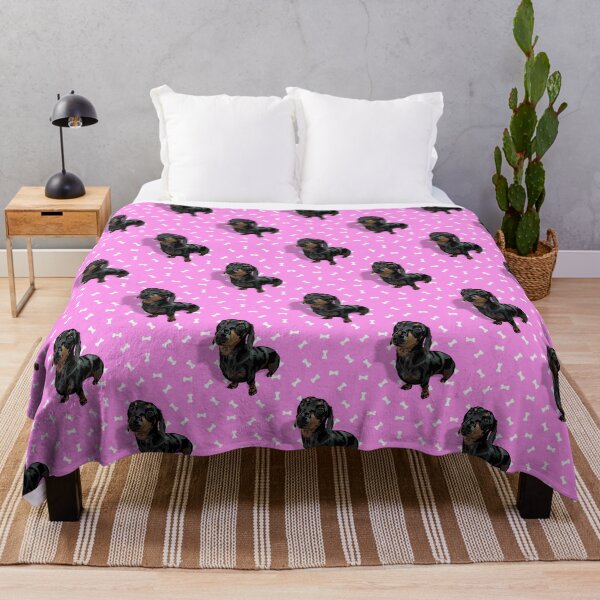 Item preview, Darling Dachshund with Pink & Treats background designed and sold by PCaleDesigns.